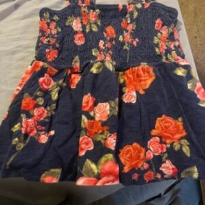 Maurices Floral Tank Top in Navy and Coral